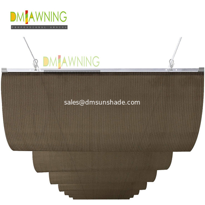 Wave Roof retractable shade pergola Ceiling Awning Shade Fabric Retractable Pergola Canopy