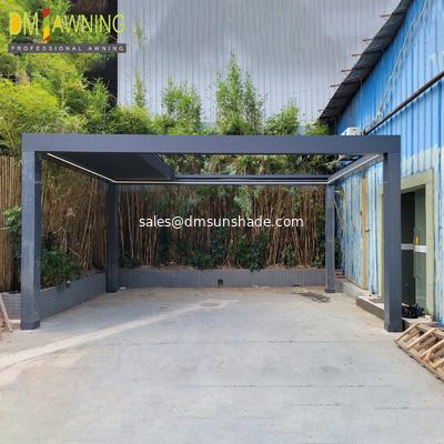 Patio zewnętrzne inteligentne wyciągające się pergola z aluminiowym ostrzem